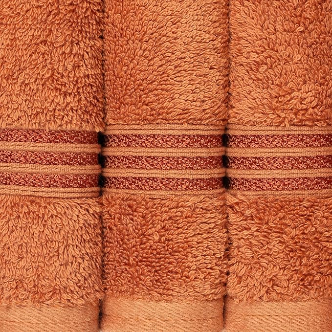 Superior Egyptian Cotton Bath Towel Set, Home Bathroom Towels, Master, Guest Bath, Decor Essentials, Quick Dry, Absorbent, Large Body Towels, Spa, Hotel, Resort, Adult, Kids, Set of 2, Caramel Brown
