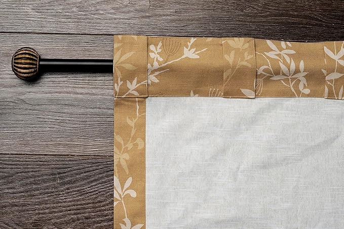 Maison d' Hermine Curtains for Living Room 100% Cotton 96 inch Length Two Panels Light Filtering Curtains for Bedroom Windows with Rod and Loop Pockets Drapes (Louxor Dark Beige, 50" W x 96" L)