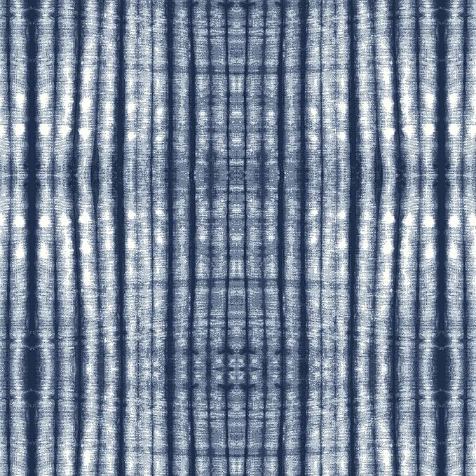 Arden Outdoor Dining Chair Cushion, 20 in x 20 in, Weather-Proof, Rain-Proof, Fade Resistant Patio Cushion for Patio, Dining, or Rocking Chairs 20 x 20, Blue Shibori Stripe