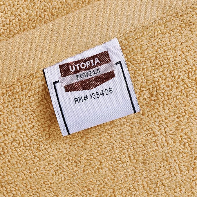 Utopia Towels 6 Pack Premium Hand Towels Set, 16 by 28 inches, 100% Ring Spun Cotton, Ultra Soft and Highly Absorbent 600GSM Towels for Bathroom, Gym, Shower, Hotel, and Spa, Beige