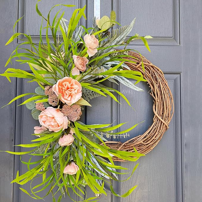 6pcs Artificial Greenery Stems 27.5" Artificial Spring Greenery Stems Plants Fake Greenery Branches for Flower Arrangement Bouquets Floral Vase Wedding Decor